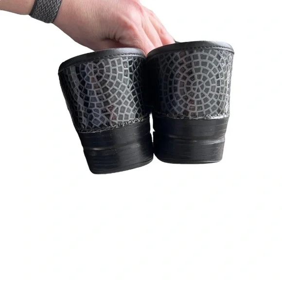 Dansko - Charcoal Anaconda Pro XP Leather Career Nursing Mules Clogs Sz 42 - Picture 7 of 12